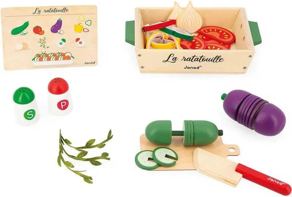 Set di verdure In legno per bambini- La Ratatouille