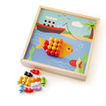 Gioco in legno per bambini da tavola artistico con piolini