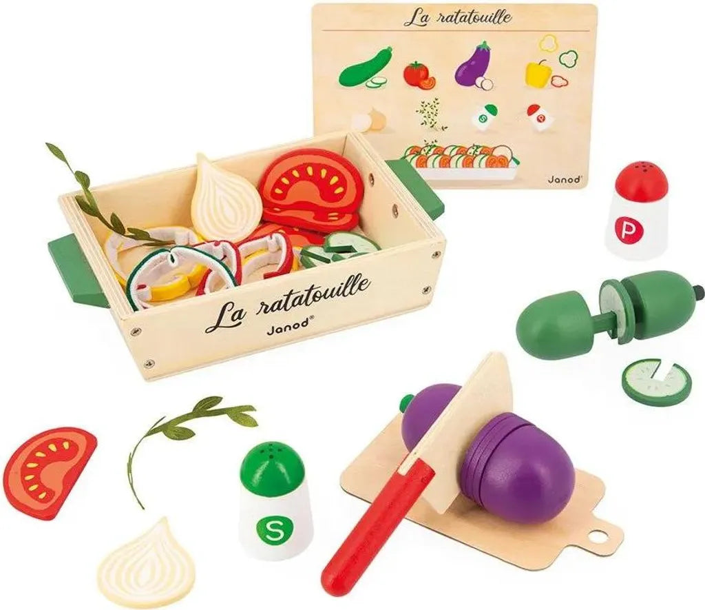 Set di verdure In legno per bambini- La Ratatouille