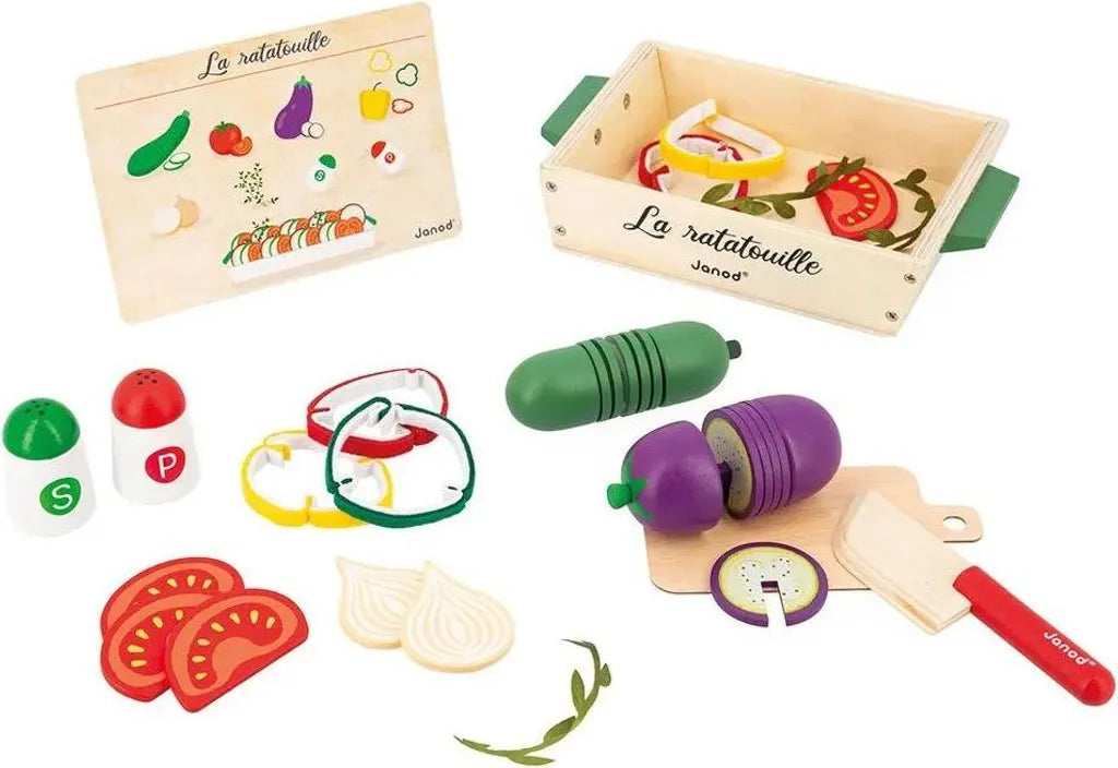 Set di verdure In legno per bambini- La Ratatouille
