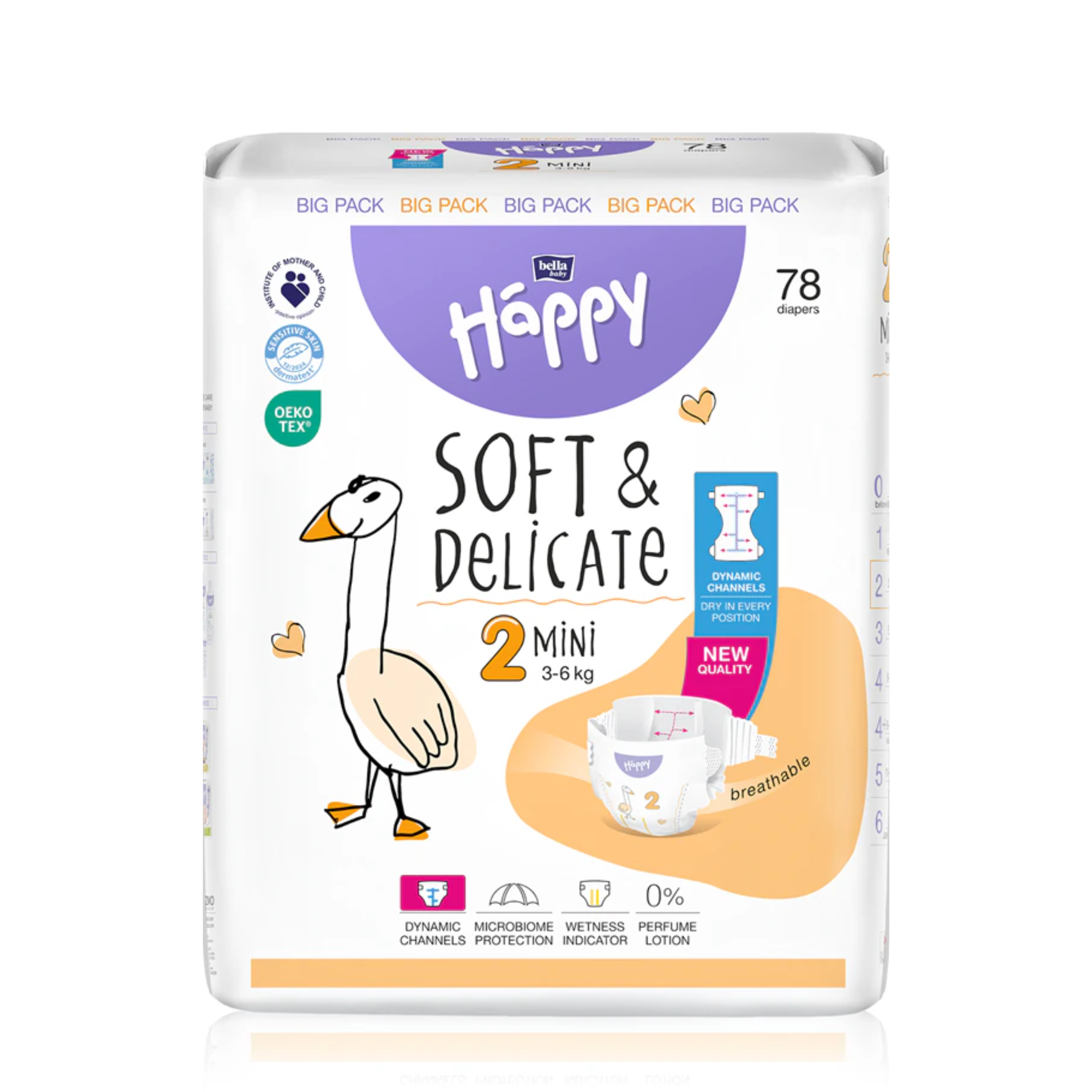 Pannolini Happy Ecologici con indicatore di umidità