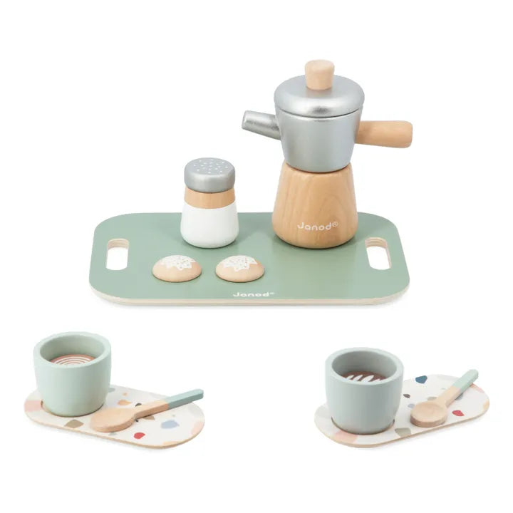 Moka-caffè italiano in legno per bambini