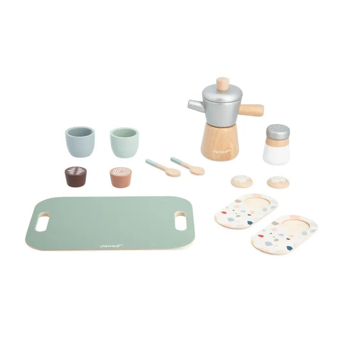 Moka-caffè italiano in legno per bambini
