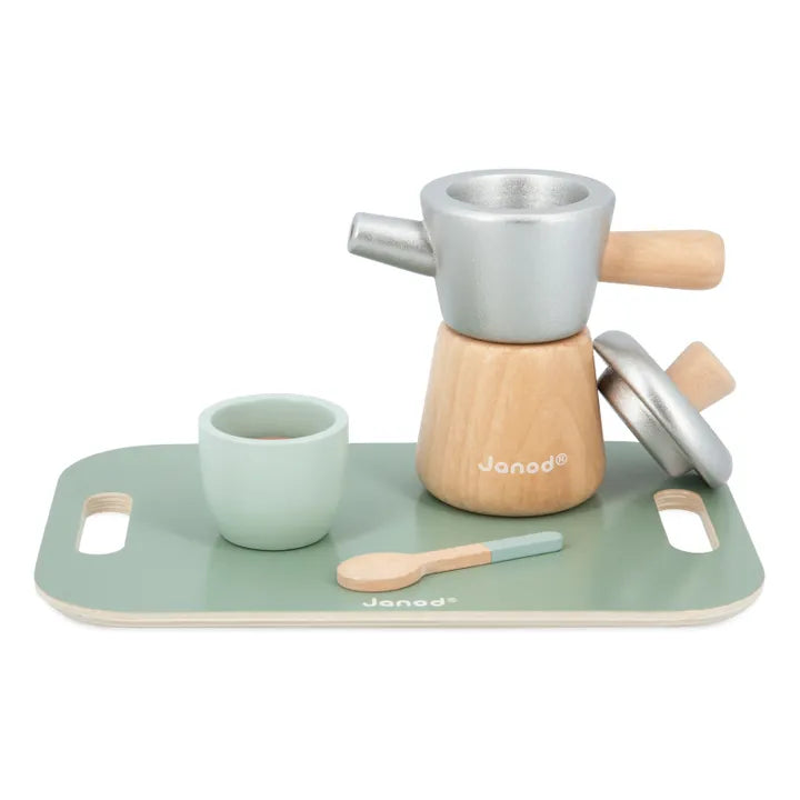 Moka-caffè italiano in legno per bambini
