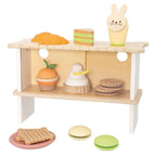 Bancone da pasticceria in legno per bambini
