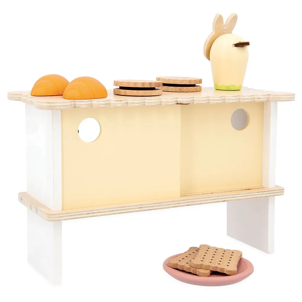 Bancone da pasticceria in legno per bambini