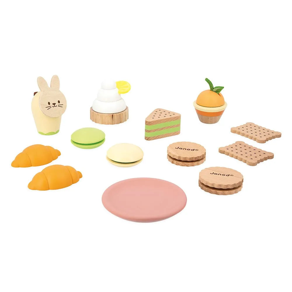 Bancone da pasticceria in legno per bambini